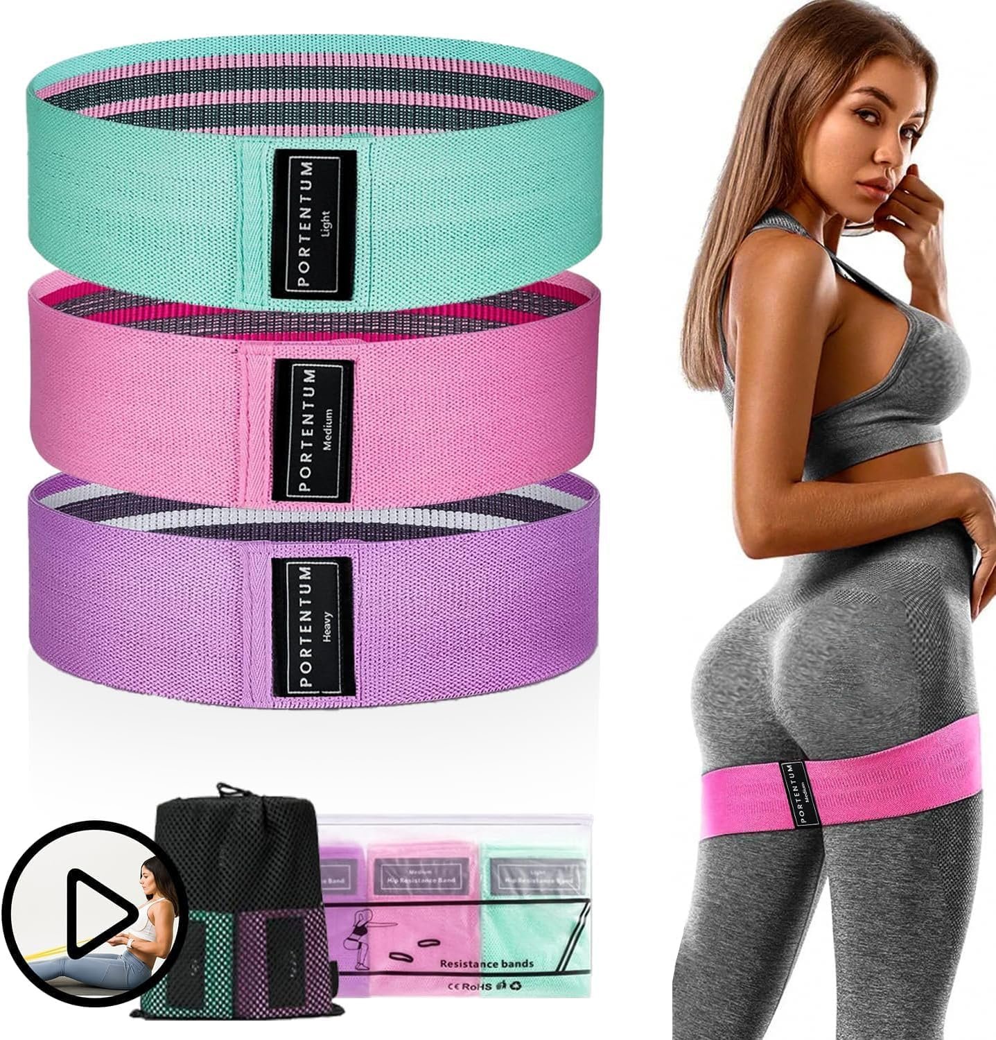 Bandas Elasticas Musculacion Cintas Elasticas Fitness Látex Natural con 5  Niveles Ejercicios en Piernas Gliteos y Brazos 5 Bandas Elasticas Fitness  Theraband para Yoga Pilates Crossfit Fuerza